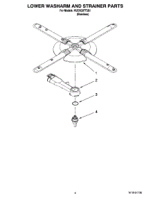 04 - Lower Washarm And Strainer Parts parts for Kitchenaid Dishwasher KUDX03FTSS1 from AppliancePartsPros.com
