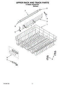09 - Upper Rack And Track Parts parts for Kitchenaid Dishwasher KUDX03FTSS1 from AppliancePartsPros.com