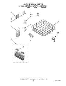 11 - Lower Rack Parts parts for Kitchenaid Dishwasher KUDT03FTBL1 from AppliancePartsPros.com