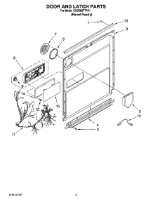 03 - Door And Latch Parts parts for Kitchenaid Dishwasher KUDS03FTPA1 from AppliancePartsPros.com