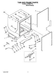 07 - Tub And Frame Parts parts for Kitchenaid Dishwasher KUDS03FTPA1 from AppliancePartsPros.com
