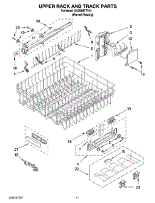 09 - Upper Rack And Track Parts parts for Kitchenaid Dishwasher KUDS03FTPA1 from AppliancePartsPros.com