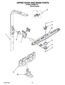 10 - Upper Wash And Rinse Parts parts for Kitchenaid Dishwasher KUDS03FTPA1 from AppliancePartsPros.com