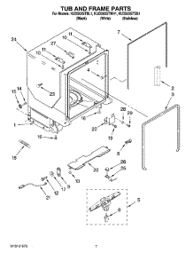 07 - Tub And Frame Parts parts for Kitchenaid Dishwasher KUDS03STSS1 from AppliancePartsPros.com