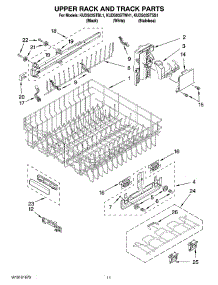 09 - Upper Rack And Track Parts parts for Kitchenaid Dishwasher KUDS03STSS1 from AppliancePartsPros.com
