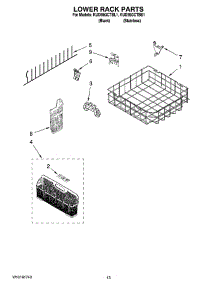 11 - Lower Rack Parts, Optional Parts (Not Included) parts for Kitchenaid Dishwasher KUDB03CTBL1 from AppliancePartsPros.com