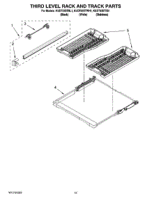 12 - Third Level Rack And Track Parts, Optional Parts (Not Included) parts for Kitchenaid Dishwasher KUDT03STBL1 from AppliancePartsPros.com