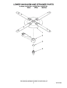 04 - Lower Washarm And Strainer Parts parts for Kitchenaid Dishwasher KUDT03FTSS1 from AppliancePartsPros.com