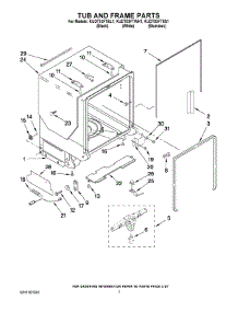 07 - Tub And Frame Parts parts for Kitchenaid Dishwasher KUDT03FTSS1 from AppliancePartsPros.com