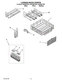 12 - Lower Rack Parts, Optional Parts (Not Included) parts for Kitchenaid Dishwasher KUDU03FTBL1 from AppliancePartsPros.com