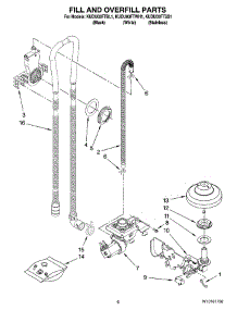 06 - Fill And Overfill Parts parts for Kitchenaid Dishwasher KUDU03FTSS1 from AppliancePartsPros.com