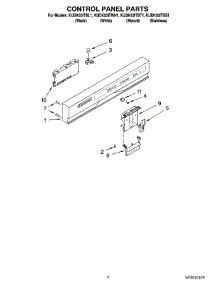 02 - Control Panel Parts parts for Kitchenaid Dishwasher KUDK03ITWH1 from AppliancePartsPros.com