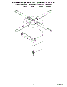 04 - Lower Washarm And Strainer Parts parts for Kitchenaid Dishwasher KUDK03ITWH1 from AppliancePartsPros.com