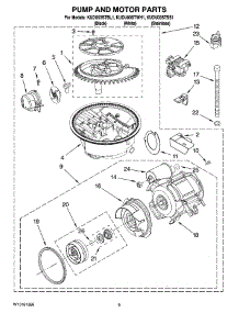 08 - Pump And Motor Parts parts for Kitchenaid Dishwasher KUDU03STSS1 from AppliancePartsPros.com
