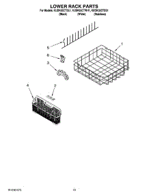 11 - Lower Rack Parts, Optional Parts (Not Included) parts for Kitchenaid Dishwasher KUDK03CTBL1 from AppliancePartsPros.com