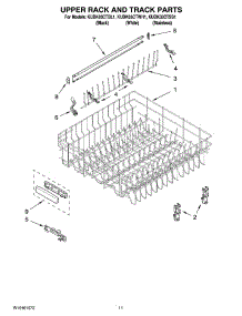 09 - Upper Rack And Track Parts parts for Kitchenaid Dishwasher KUDK03CTSS1 from AppliancePartsPros.com