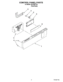 02 - Control Panel Parts parts for Kitchenaid Dishwasher KUDT03FTPA1 from AppliancePartsPros.com