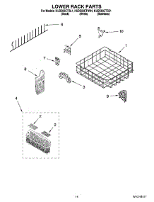 11 - Lower Rack Parts, Optional Parts (Not Included) parts for Kitchenaid Dishwasher KUDS03CTWH1 from AppliancePartsPros.com