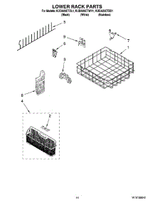 11 - Lower Rack Parts, Optional Parts (Not Included) parts for Kitchenaid Dishwasher KUDA03CTBS1 from AppliancePartsPros.com