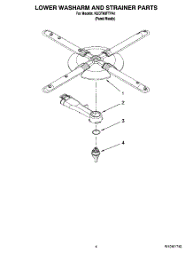 04 - Lower Washarm And Strainer Parts parts for Kitchenaid Dishwasher KUDT03FTPA1 from AppliancePartsPros.com