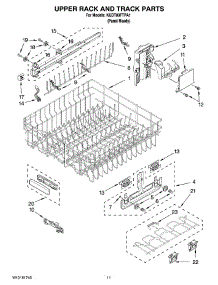 09 - Upper Rack And Track Parts parts for Kitchenaid Dishwasher KUDT03FTPA1 from AppliancePartsPros.com