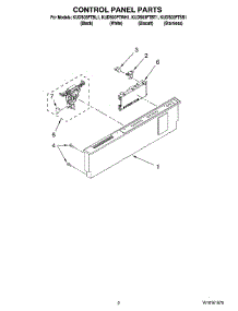 02 - Control Panel Parts parts for Kitchenaid Dishwasher KUDS03FTBL1 from AppliancePartsPros.com