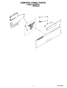 02 - Control Panel Parts parts for Kitchenaid Dishwasher KUDU03FTPA1 from AppliancePartsPros.com