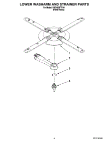 04 - Lower Washarm And Strainer Parts parts for Kitchenaid Dishwasher KUDU03FTPA1 from AppliancePartsPros.com