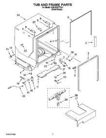 07 - Tub And Frame Parts parts for Kitchenaid Dishwasher KUDU03FTPA1 from AppliancePartsPros.com