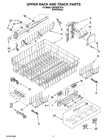 09 - Upper Rack And Track Parts parts for Kitchenaid Dishwasher KUDU03FTPA1 from AppliancePartsPros.com