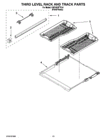 10 - Third Level Rack And Track Parts parts for Kitchenaid Dishwasher KUDU03FTPA1 from AppliancePartsPros.com