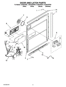 03 - Door And Latch Parts parts for Kitchenaid Dishwasher KUDK03ITBS1 from AppliancePartsPros.com