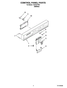 02 - Control Panel Parts parts for Kitchenaid Dishwasher KUDL03ITSS1 from AppliancePartsPros.com