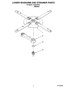 04 - Lower Washarm And Strainer Parts parts for Kitchenaid Dishwasher KUDL03ITSS1 from AppliancePartsPros.com