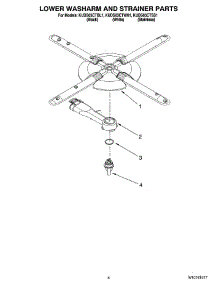 04 - Lower Washarm And Strainer Parts parts for Kitchenaid Dishwasher KUDS03CTBL1 from AppliancePartsPros.com