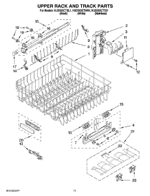 09 - Upper Rack And Track Parts parts for Kitchenaid Dishwasher KUDS03CTBL1 from AppliancePartsPros.com