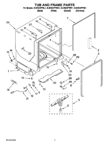 07 - Tub And Frame Parts parts for Kitchenaid Dishwasher KUDS03FTWH1 from AppliancePartsPros.com