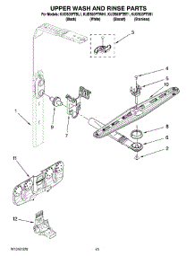 10 - Upper Wash And Rinse Parts parts for Kitchenaid Dishwasher KUDS03FTWH1 from AppliancePartsPros.com