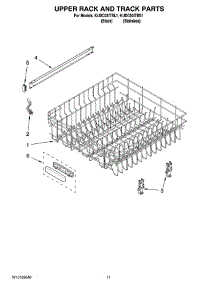 09 - Upper Rack And Track Parts parts for Kitchenaid Dishwasher KUDC03ITBL1 from AppliancePartsPros.com