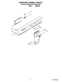 02 - Control Panel Parts parts for Kitchenaid Dishwasher KUDC03ITBS1 from AppliancePartsPros.com