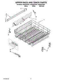 09 - Upper Rack And Track Parts parts for Kitchenaid Dishwasher KUDK03FTWH1 from AppliancePartsPros.com