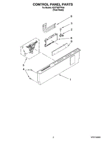 02 - Control Panel Parts parts for Kitchenaid Dishwasher KUDT03FTPA0 from AppliancePartsPros.com