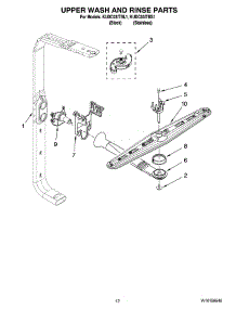 10 - Upper Wash And Rinse Parts parts for Kitchenaid Dishwasher KUDC03ITBS1 from AppliancePartsPros.com