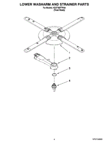 04 - Lower Washarm And Strainer Parts parts for Kitchenaid Dishwasher KUDT03FTPA0 from AppliancePartsPros.com