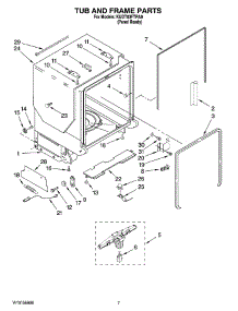 07 - Tub And Frame Parts parts for Kitchenaid Dishwasher KUDT03FTPA0 from AppliancePartsPros.com