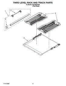 12 - Third Level Rack And Track Parts, Optional Parts (Not Included) parts for Kitchenaid Dishwasher KUDT03FTPA0 from AppliancePartsPros.com