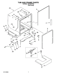 07 - Tub And Frame Parts parts for Kitchenaid Dishwasher KUDU03FTPA0 from AppliancePartsPros.com