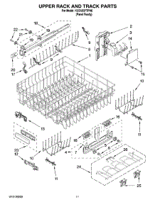 09 - Upper Rack And Track Parts parts for Kitchenaid Dishwasher KUDU03FTPA0 from AppliancePartsPros.com
