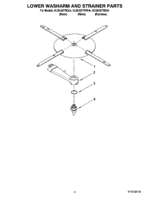 04 - Lower Washarm And Strainer Parts parts for Kitchenaid Dishwasher KUDU02FRWH4 from AppliancePartsPros.com