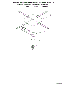04 - Lower Washarm And Strainer Parts parts for Kitchenaid Dishwasher KUDW02FRBL4 from AppliancePartsPros.com